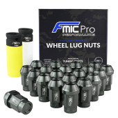 Aluminium Wheel Nuts M14x1.5 Grey (Gun Metal) 20 pcs. Tapered