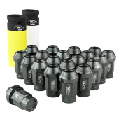 Aluminium Wheel Nuts M14x1.25 Grey (Gun Metal) 20 pcs. Tapered