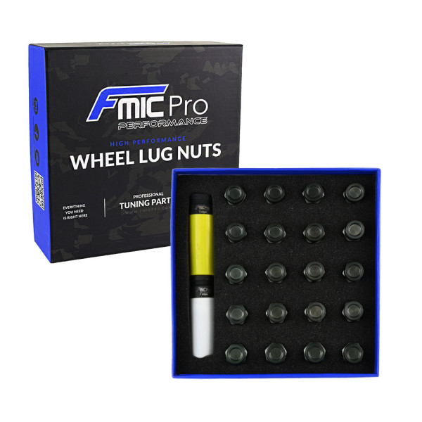 Aluminium Wheel Nuts M14x1.5 Grey (Gun Metal) 20 pcs. Tapered