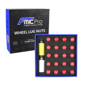Aluminium Tapered Wheel Nuts M12x1.5 Red 20 pcs.