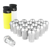 Aluminium Wheel Nuts M14x1.25 Silver 20 pcs. Tapered