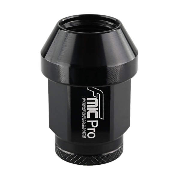 Forged Aluminum Wheel Nut M12x1.25 Black 1 pc. Conical Through-Hole 7075-T6
