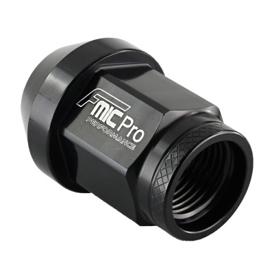 Forged Aluminum Wheel Nut M12x1.25 Black 1 pc. Conical Through-Hole 7075-T6