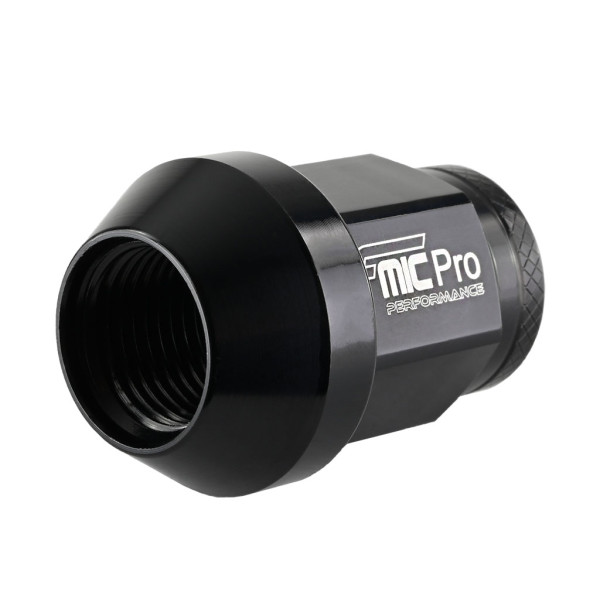 Forged Aluminum Wheel Nut M12x1.25 Black 1 pc. Conical Through-Hole 7075-T6