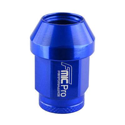 Forged Aluminum Wheel Nut M12x1.25 Blue 1 pc. Conical Through-Hole 7075-T6