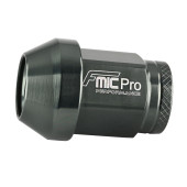 Forged Aluminum Wheel Nut M12x1.25 Grey (Gun Metal) 1 pc. Conical Through-Hole 7075-T6