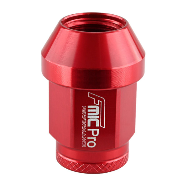 Forged Aluminum Wheel Nut M12x1.25 Red 1 pc. Conical Through-Hole 7075-T6