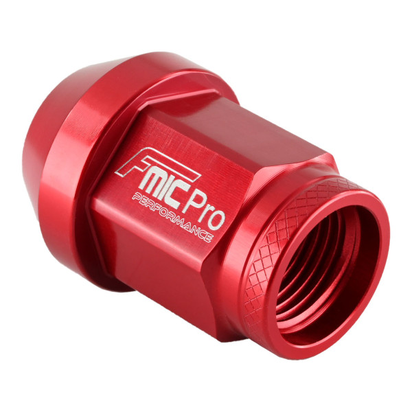 Forged Aluminum Wheel Nut M12x1.25 Red 1 pc. Conical Through-Hole 7075-T6
