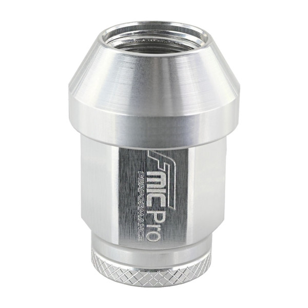 Forged Aluminum Wheel Nut M12x1.25 Silver 1 pc Conical Through-Hole 7075-T6