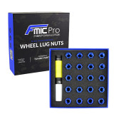 Blue Aluminium Wheel Nuts M14x1.5 20 pcs Conical Through-Piece