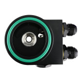 Oil Filter Sandwich Plate Cooler Adapter with Thermostat AN10
