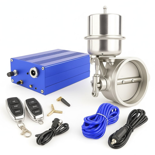 63mm Vacuum Actuated Exhaust Throttle with Control Unit 2.5”