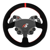 GT1 330mm Suede R Type Steering Wheel with SIMAGIC Paddle Shifters for Simracing Simulator