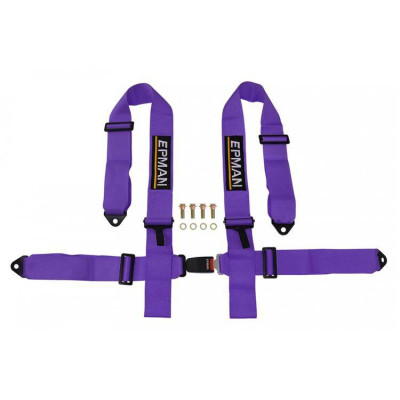 Epman 4-Point Racing Seat Belts - Purple Safety Harness