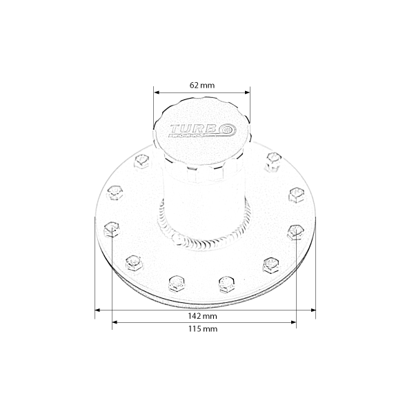 TurboWorks Fuel filler Aluminum Silver
