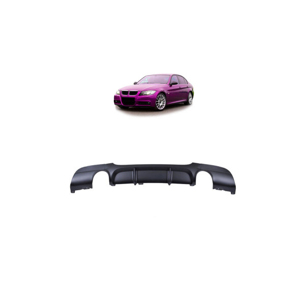 Matt Black Sport Rear Spoiler Diffuser for BMW 3 E90 E91