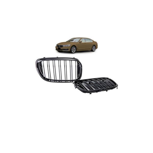 Gloss Black Dual Line Grill for BMW 7 Series G11 G12