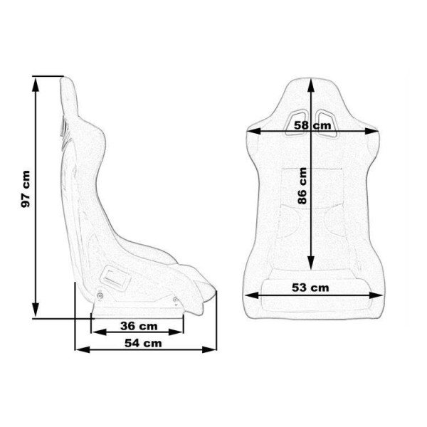 SLIDE KS2 Black Racing Seat - Adjustable & Ergonomic Design