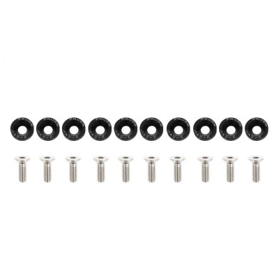 JDM Black Decorative Screws M6x1.0 15mm - Stylish Fasteners