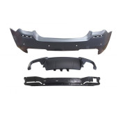 BMW 5 F10 Rear Bumper with M5 Look and 2 Double Tips