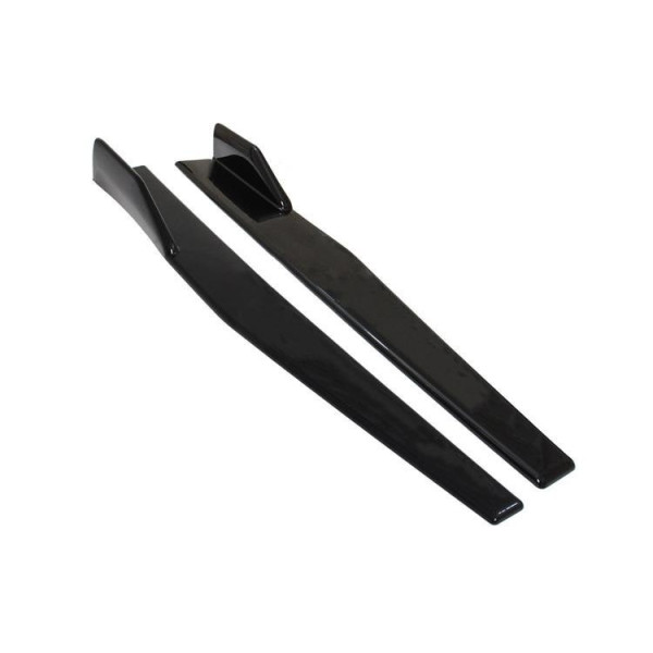 75cm Universal Black Side Skirt Splitters & Canards Kit