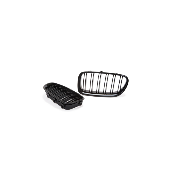 Gloss Black Dual Line Grille for BMW 5 Series F10 F11