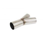 45° Exhaust Tee 60-70mm 304 Stainless Steel Connector