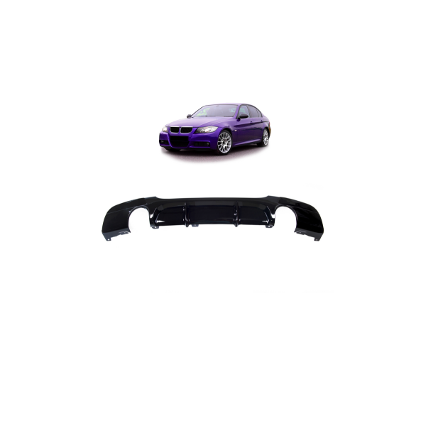 Gloss Black Sport Rear Spoiler Diffuser for BMW 3 E90 E91