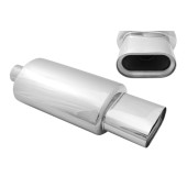 Rear Muffler 80x147mm inlet  63,5mm
