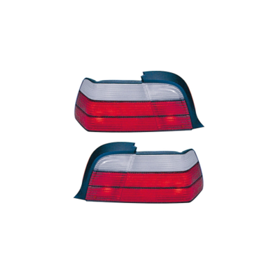 BMW E36 Rear Red Clear Tail Lights - Stylish Upgrade