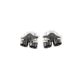 Black Round Exhaust Tail Pipes for Mercedes E-Class & GLC