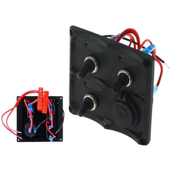 12V SPST ON-OFF Switch Panel 3x15A IP68 Waterproof GZ 2B