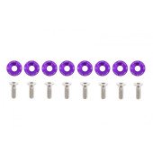 Purple Decorative Screws M6x1.0 15mm D1 - Stylish Fasteners