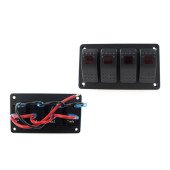 Alu Panel 4-Way Red ON-OFF Switch for Easy Control