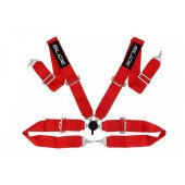 Quick Release 4-Point Racing Seat Belts - Red