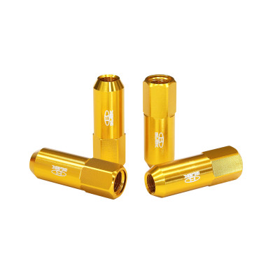 Blox Replica 60mm M12x1.25 Gold Wheel Lug Nuts - Premium Quality