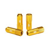 Blox Replica 60mm M12x1.5 Gold Wheel Lug Nuts - Premium Quality