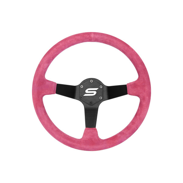 Steering wheel SLIDE 350mm offset:90mm Suede Pink