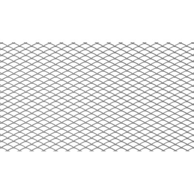 Diamond Silver ALU Mesh Grill 100x33cm - 12x6mm Design