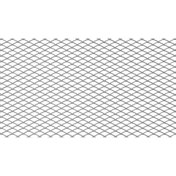 Diamond Silver ALU Mesh Grill 100x33cm - 12x6mm Design