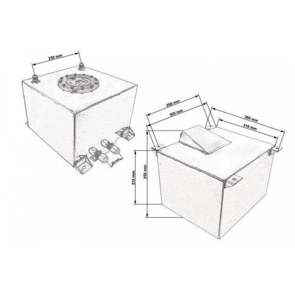 20L Silver Fuel Tank - Durable & Lightweight Storage Solution