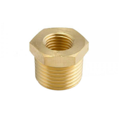 Brass 1/2" to 1/4" Male-Female Adapter Connector
