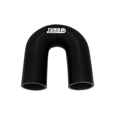 180° Black Elbow Connector - 51mm Pipe Fitting
