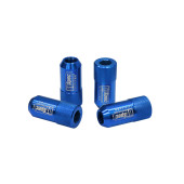 D1Spec 1.5" Blue Forged Aluminum Wheel Lug Nuts - HEX Design