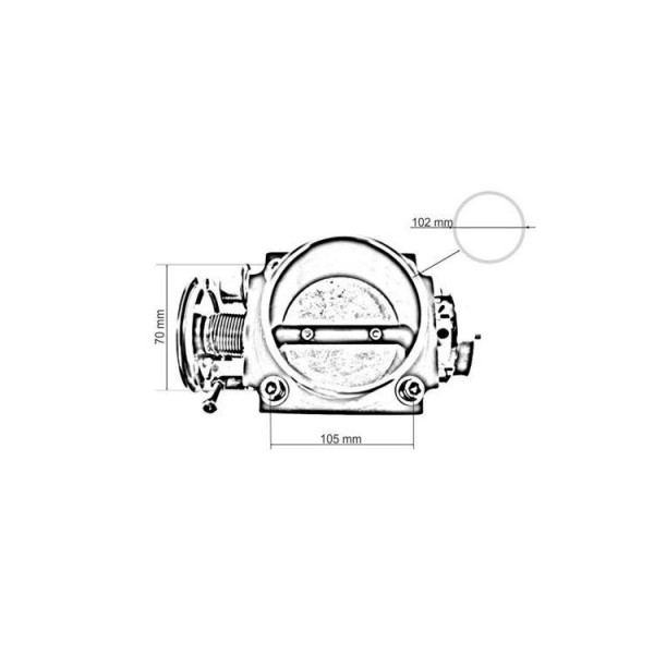 Throttle body TurboWorks GM LS1 LS2 LS4 LS6 LS7 102mm