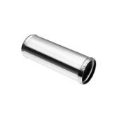 63mm Aluminium Pipe - 20cm Length, 0° Angle Connection