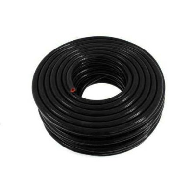 15mm PRO Black Silicone Vacuum Braided Hose - Durable & Flexible