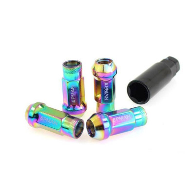 Epman JDM M12x1.5 Neo Chrome Wheel Lug Nuts - 20 Pack