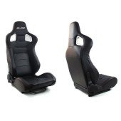 SLIDE Black PVC Racing Seat - Comfortable & Durable Design