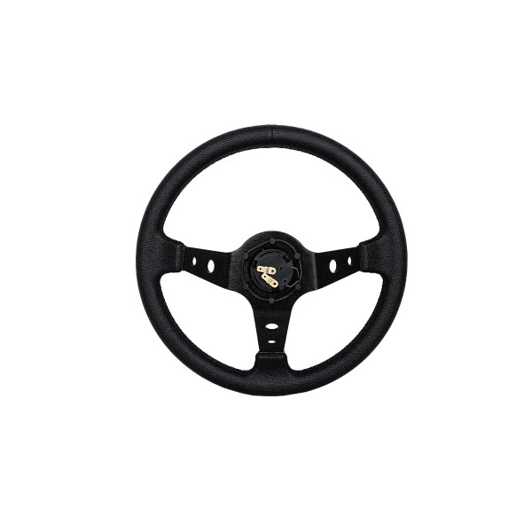 Pro 350mm Steering Wheel - 80mm Offset, Black Leather